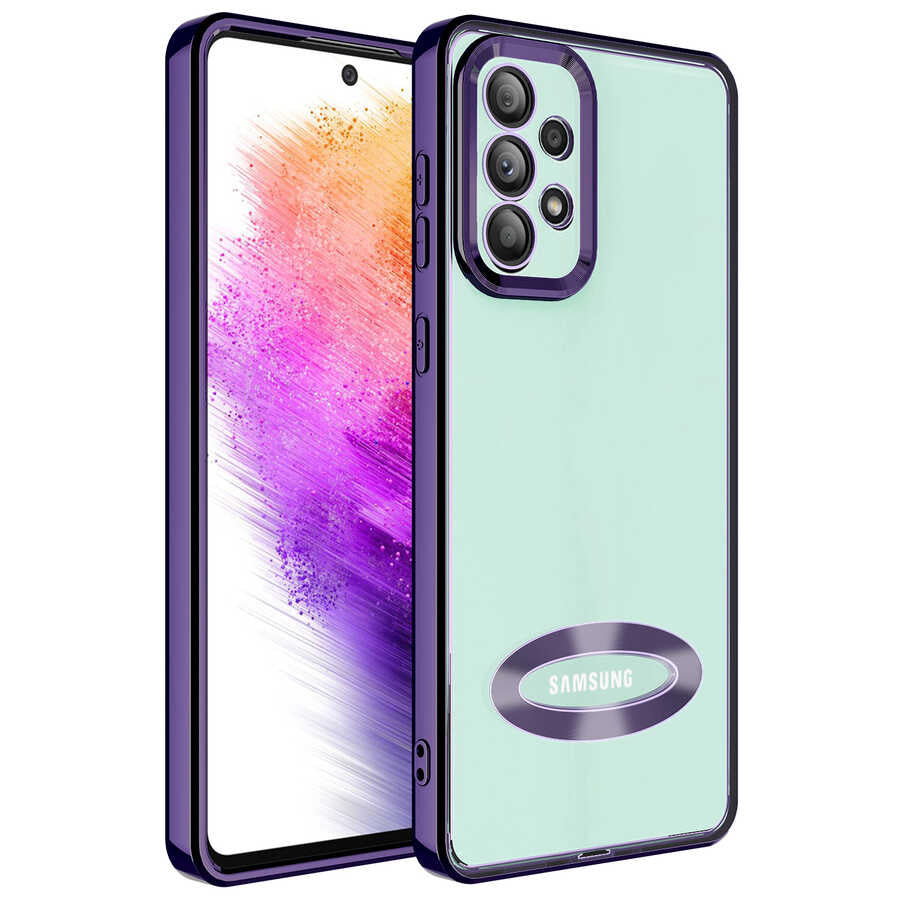 Galaxy A73 Kılıf Kamera Korumalı Logo Gösteren Zore Omega Kapak