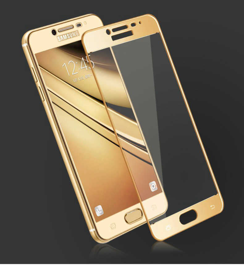 Galaxy C5 Pro Zore Ekranı Tam Kaplayan Düz Cam Koruyucu