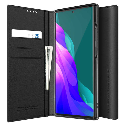 Galaxy Note 20 Kılıf Araree Mustang Diary Kılıf Siyah
