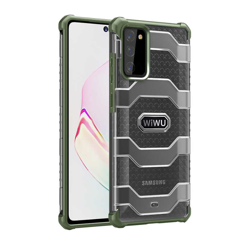 Galaxy Note 20 Kılıf Wiwu Voyager Kapak Yeşil