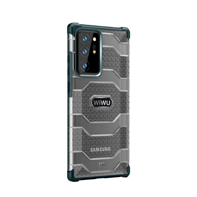 Galaxy Note 20 Ultra Kılıf Wiwu Voyager Kapak Koyu Yeşil