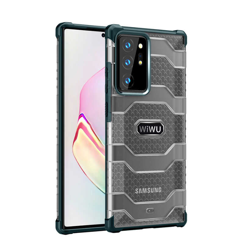 Galaxy Note 20 Ultra Kılıf Wiwu Voyager Kapak Yeşil