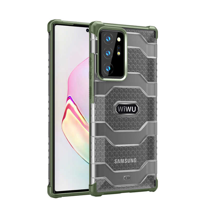 Galaxy Note 20 Ultra Kılıf Wiwu Voyager Kapak Yeşil