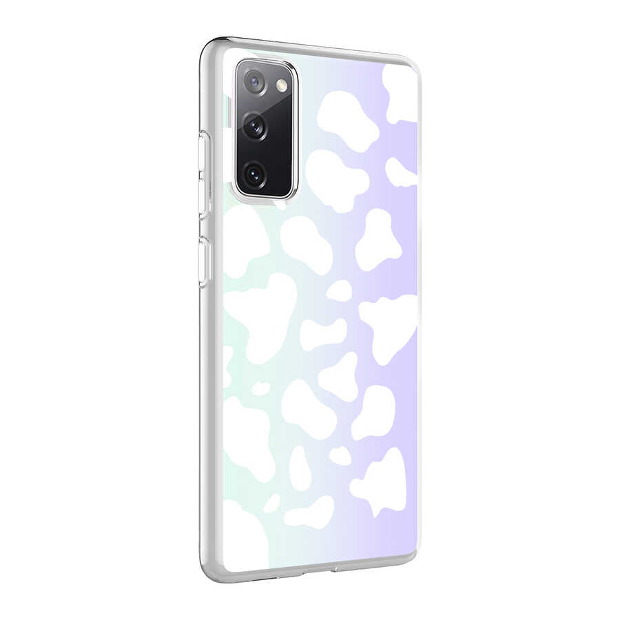 Galaxy S20 FE Kılıf Zore M-Blue Desenli Kapak