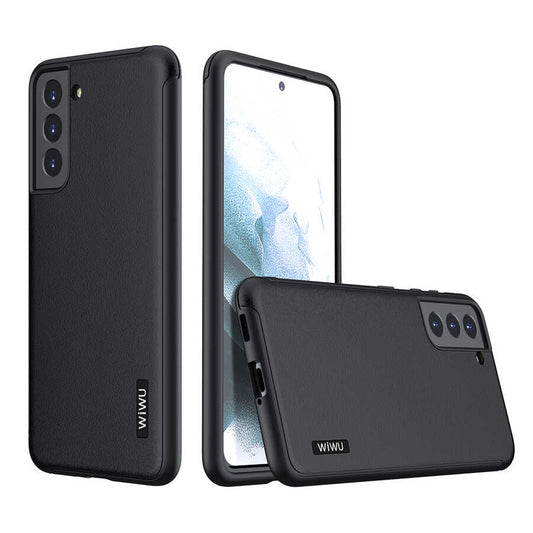 Galaxy S21 Plus Kılıf Wiwu Sand Stone Kapak Siyah