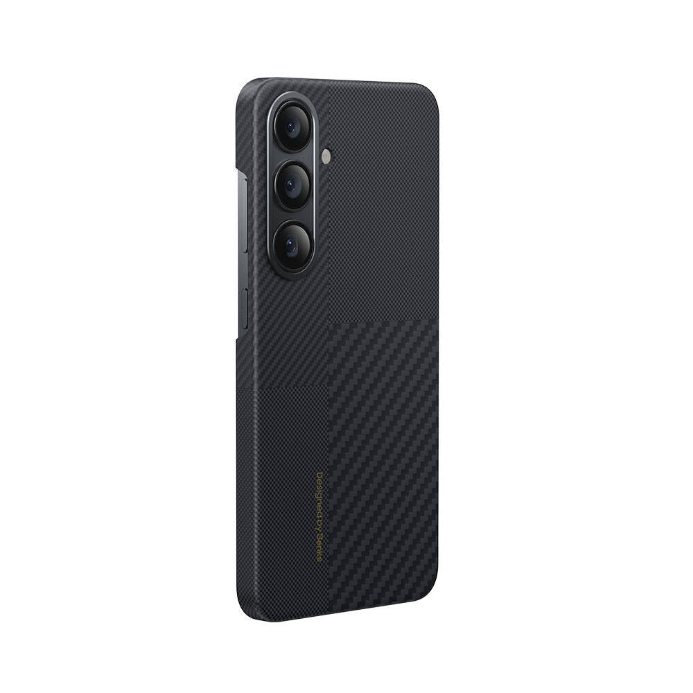 Galaxy S24 M-safe Şarj Özellikli Karbon Fiber Benks Montage ArmorAir Kevlar Kapak Siyah
