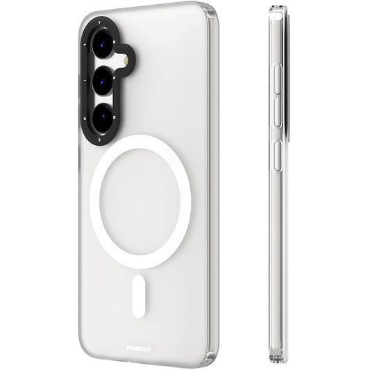 Galaxy S24 Plus Kılıf M-safe Şarj Özellikli Youngkit Hidden Sand Serisi Kapak Siyah