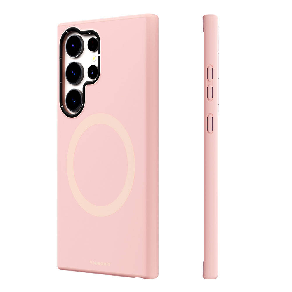 Galaxy S24 Ultra Kılıf M-safe Şarj Özellikli Çizilmeye Ve Aşınmaya Dayanıklı Youngkit Velvet Serisi Kapak Siyah