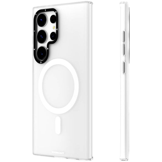 Galaxy S24 Ultra Kılıf M-safe Şarj Özellikli Youngkit Hidden Sand Serisi Kapak Siyah