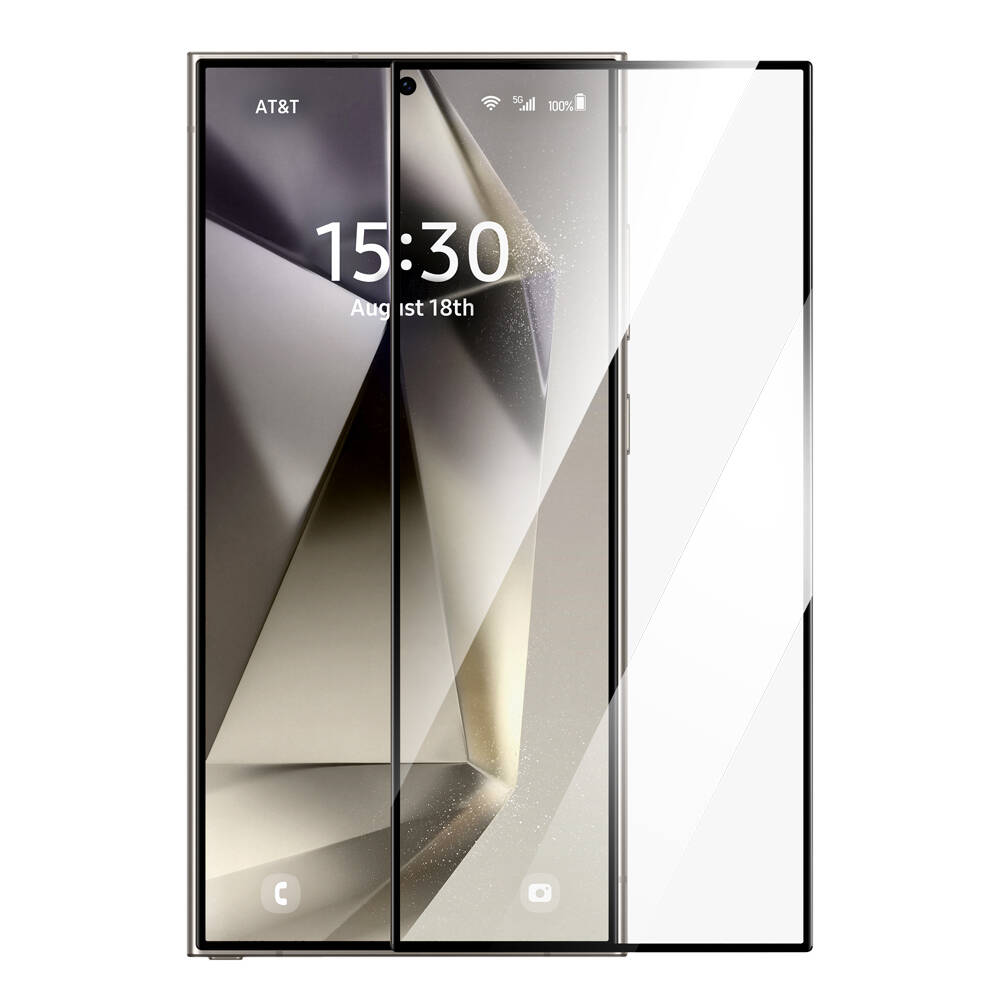 Galaxy S24 Ultra Wiwu Wi-GT012 iVista Darbeye Karşı Dayanıklı HD Temperli Cam Ekran Koruyucu Siyah