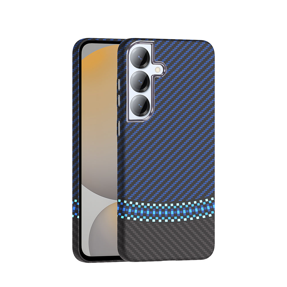 Galaxy S25 Plus Kılıf M-safe Şarj Özellikli Karbon Fiber Görünümlü Zore Gros Kapak
