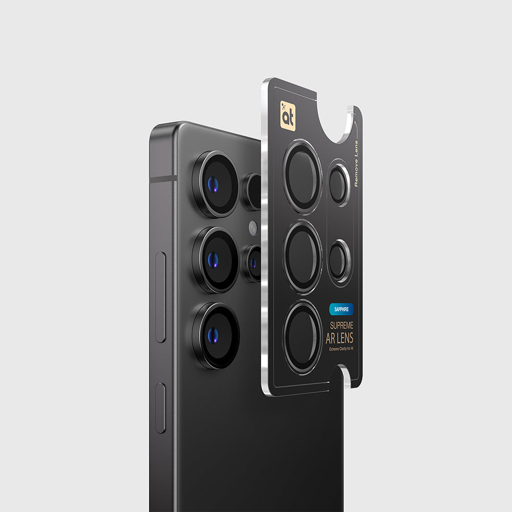 Galaxy S25 Ultra Amazingthing Titan Safir Kamera Lens Koruyucu + Kolay Uygulama Aparatlı Siyah