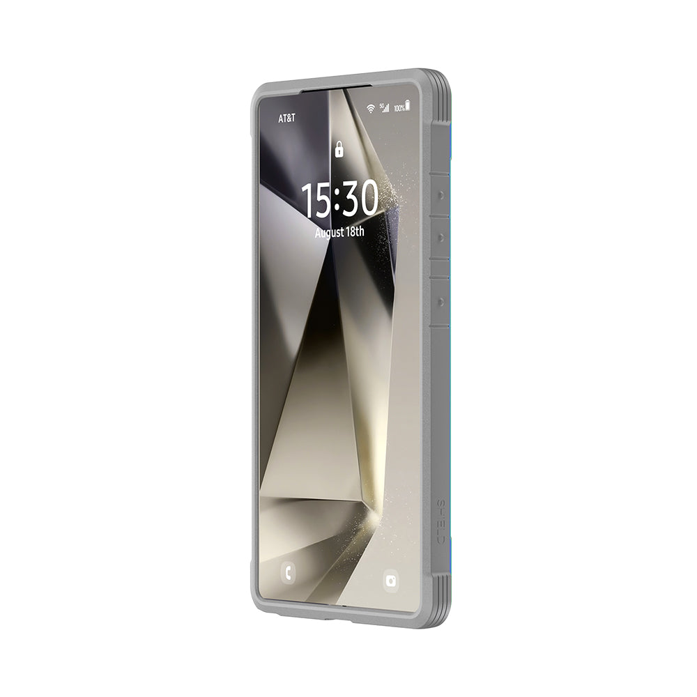 Galaxy S25 Ultra Kılıf M-safe Şarj Özellikli Airbagli Raptic Shield Serisi Şeffaf Arka Yüzey Kapak Kırmızı
