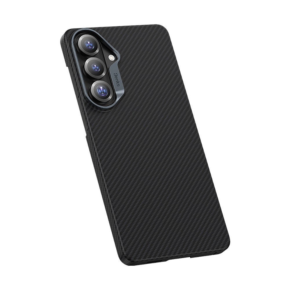 Galaxy S26 Kılıf Benks M-safe Şarj Özellikli Magnetik ArmorAir 600D Kevlar Karbon Fiber Kapak