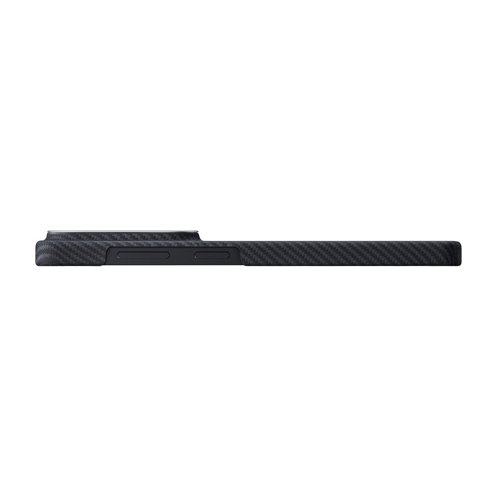 Galaxy S26 Kılıf M-safe Şarj Özellikli 600D Aramid Karbon Fiber Pitaka Edge Serisi Black-Grey Twill Kapak
