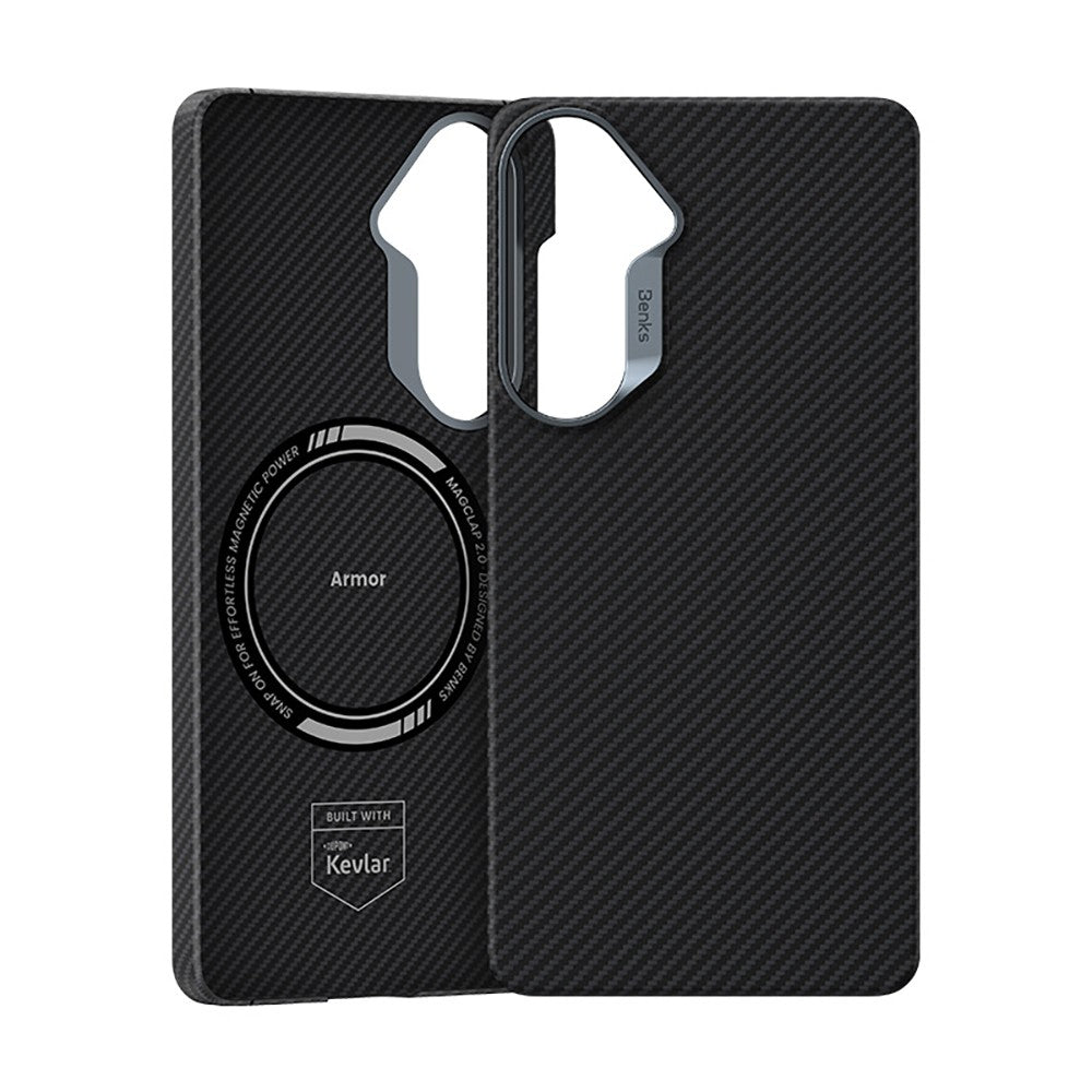 Galaxy S26 Plus Kılıf Benks M-safe Şarj Özellikli Magnetik ArmorAir 600D Kevlar Karbon Fiber Kapak