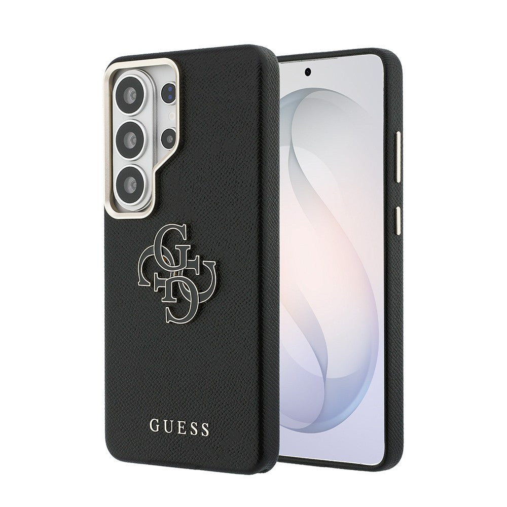 Galaxy S26 Ultra Kılıf Guess Orjinal Lisanslı Grained Yazı ve 4G Büyük Metal Logolu Kapak