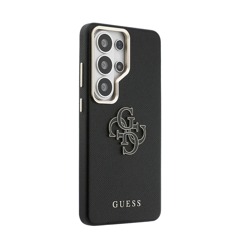 Galaxy S26 Ultra Kılıf Guess Orjinal Lisanslı Grained Yazı ve 4G Büyük Metal Logolu Kapak