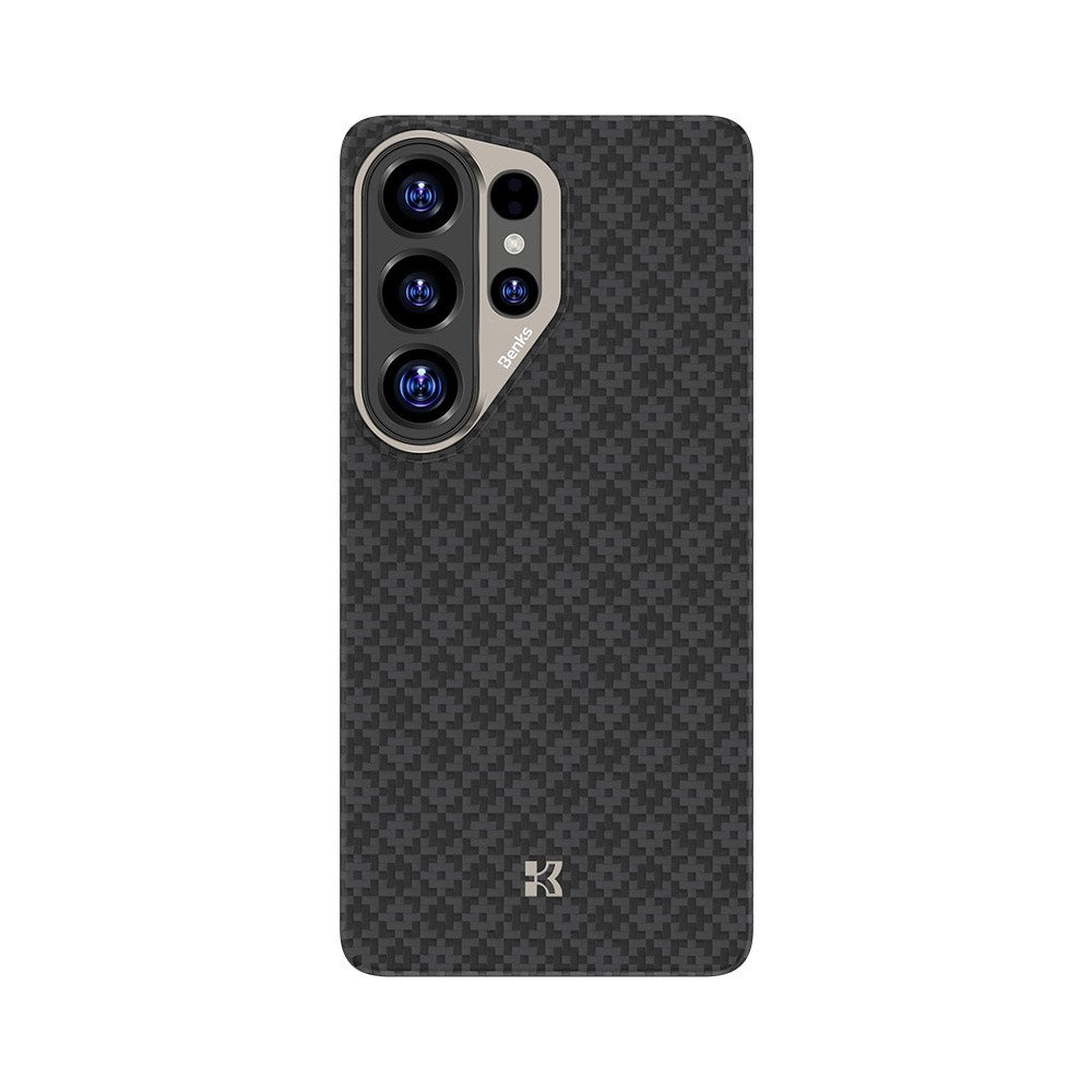 Galaxy S26 Ultra Kılıf M-Safe Şarj Özellikli Benks ArmorAir ArmorGrid Serisi Kevlar Karbon Kapak