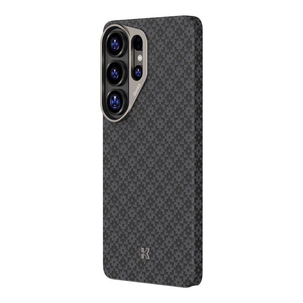 Galaxy S26 Ultra Kılıf M-Safe Şarj Özellikli Benks ArmorAir ArmorGrid Serisi Kevlar Karbon Kapak