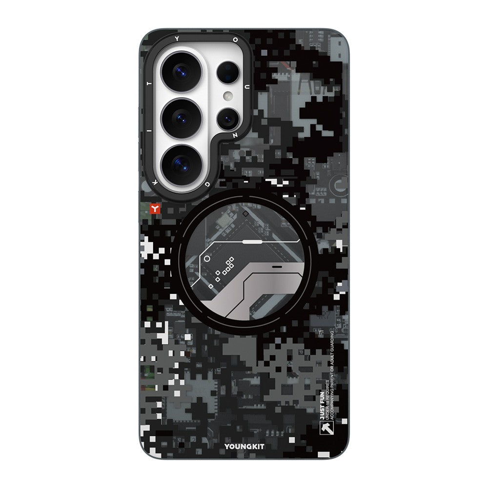 Galaxy S26 Ultra Kılıf M-Safe Şarj Özellikli Youngkit Camouflage Sykell Serisi Kapak