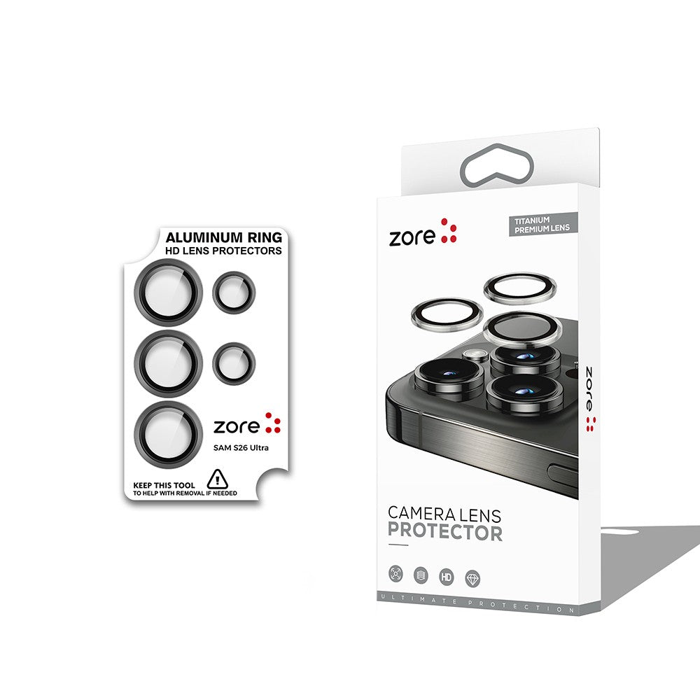 Galaxy S26 Ultra Zore CL-12 Premium Safir Parmak İzi Bırakmayan Anti-Reflective Kamera Lens Koruyucu