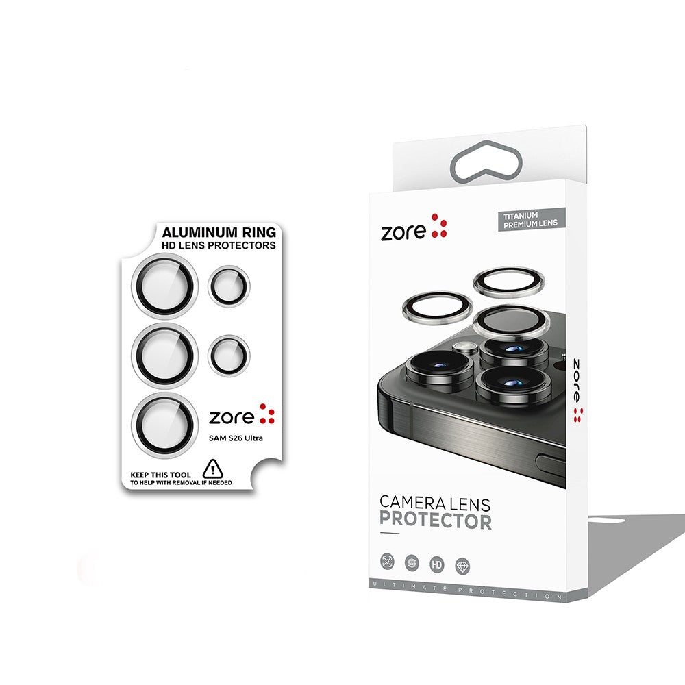 Galaxy S26 Ultra Zore CL-12 Premium Safir Parmak İzi Bırakmayan Anti-Reflective Kamera Lens Koruyucu