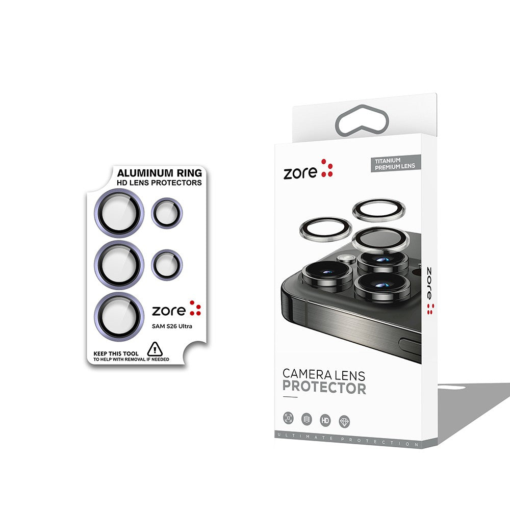 Galaxy S26 Ultra Zore CL-12 Premium Safir Parmak İzi Bırakmayan Anti-Reflective Kamera Lens Koruyucu