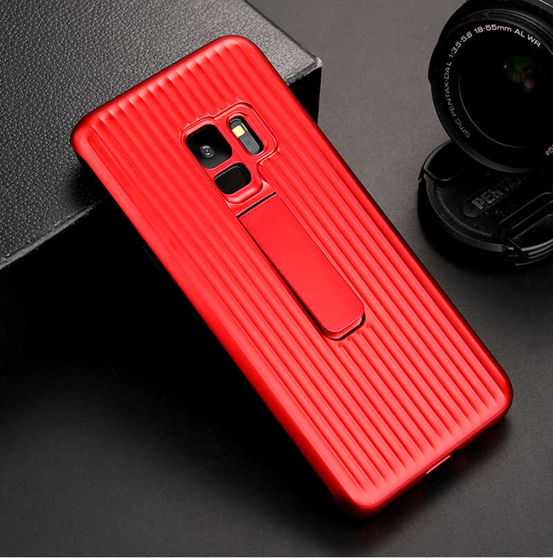 Galaxy S9 Kılıf Zore Wave Standlı Mıknatıslı Kapak