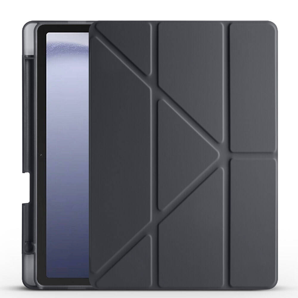 Galaxy Tab A9 Plus Kılıf Zore Tri Folding Kalem Bölmeli Standlı Kılıf