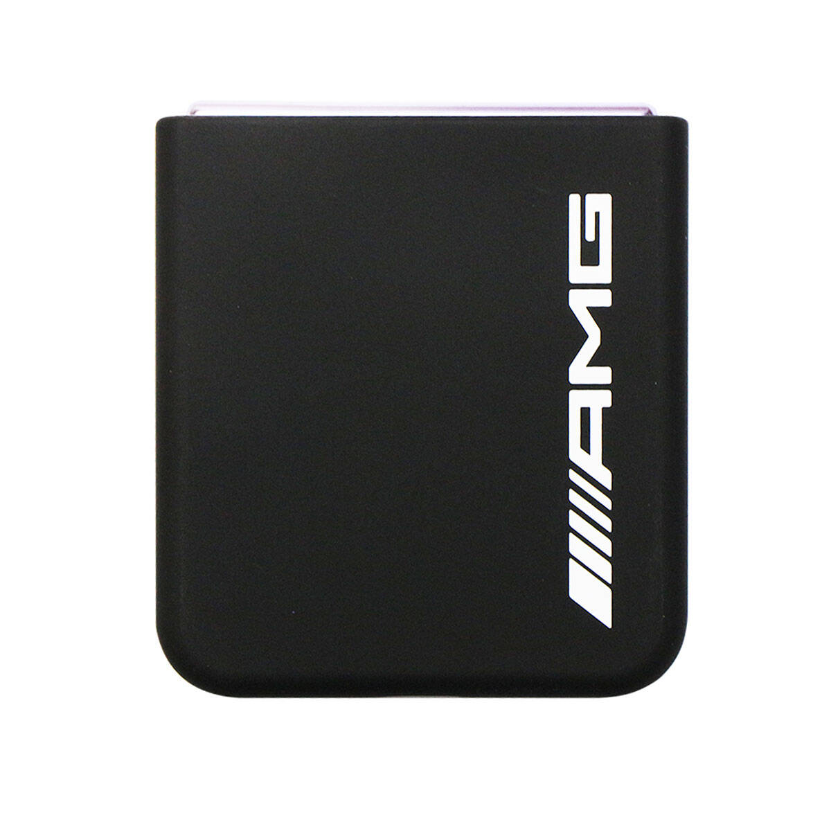 Galaxy Z Flip 5 Kılıf AMG M-safe Şarj Özellikli Büyük Logo Dizayn Orjinal Lisanslı Kapak Siyah