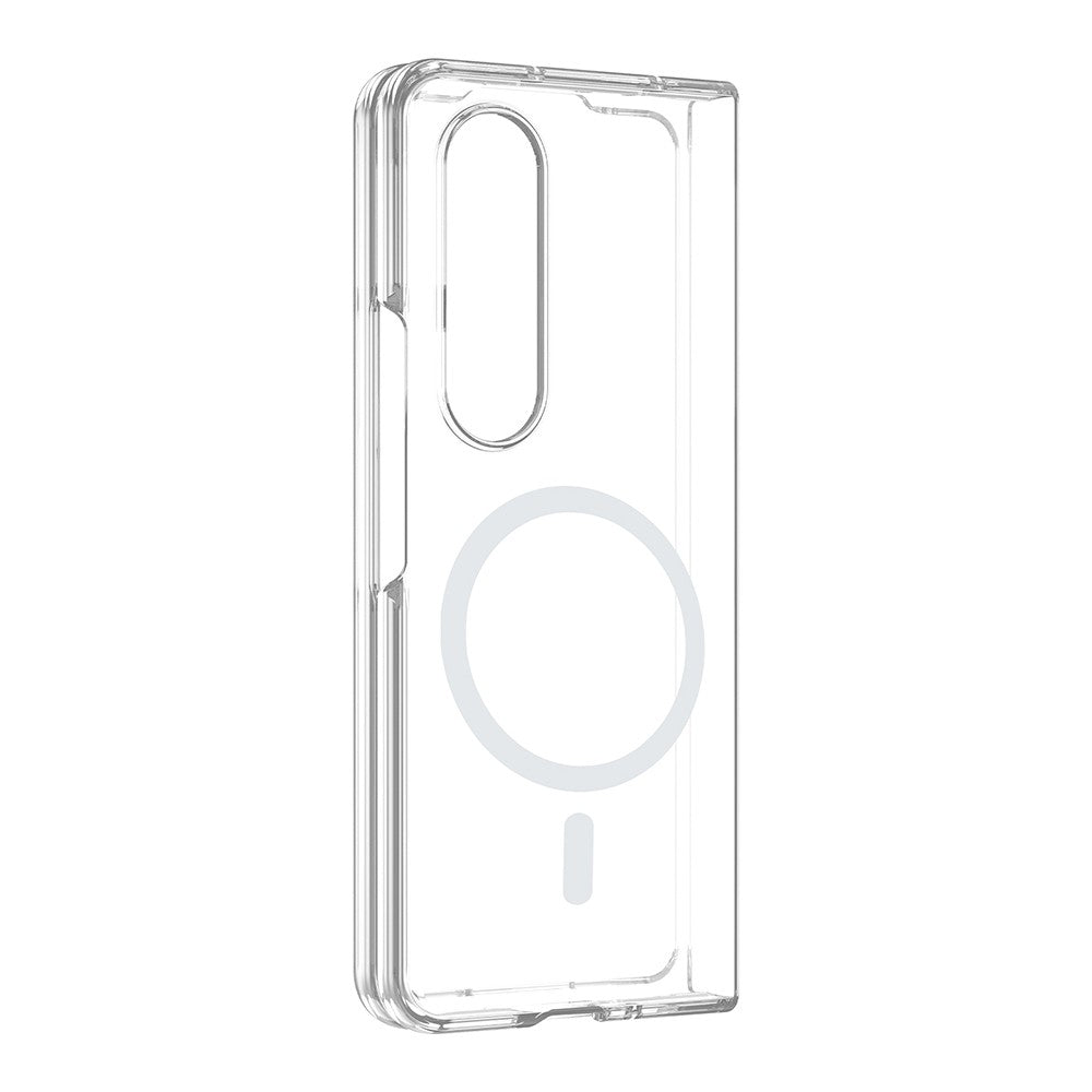 Galaxy Z Fold 4 Kamera Korumalı M-Safe Şarj Özellikli Şeffaf Zore London Sert PC Kapak