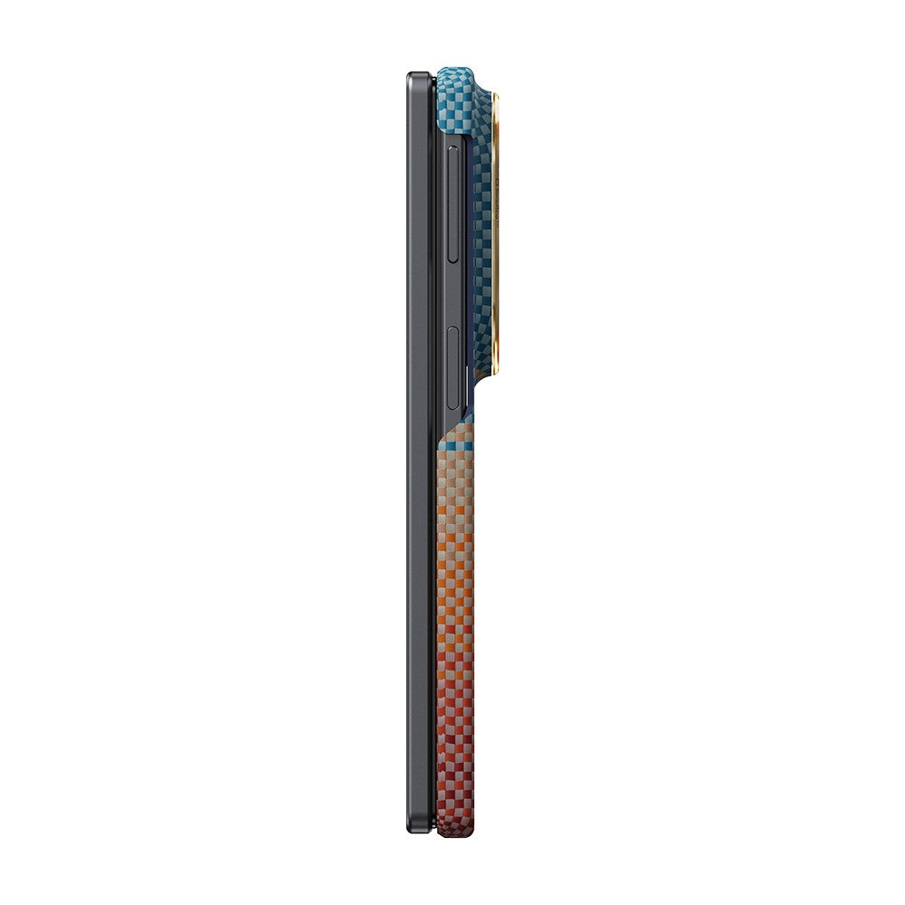 Galaxy Z Fold 8 Kılıf M-safe Şarj Özellikli Aramid Karbon Fiber Pitaka Sunset 2.0 California Dream Serisi Kapak