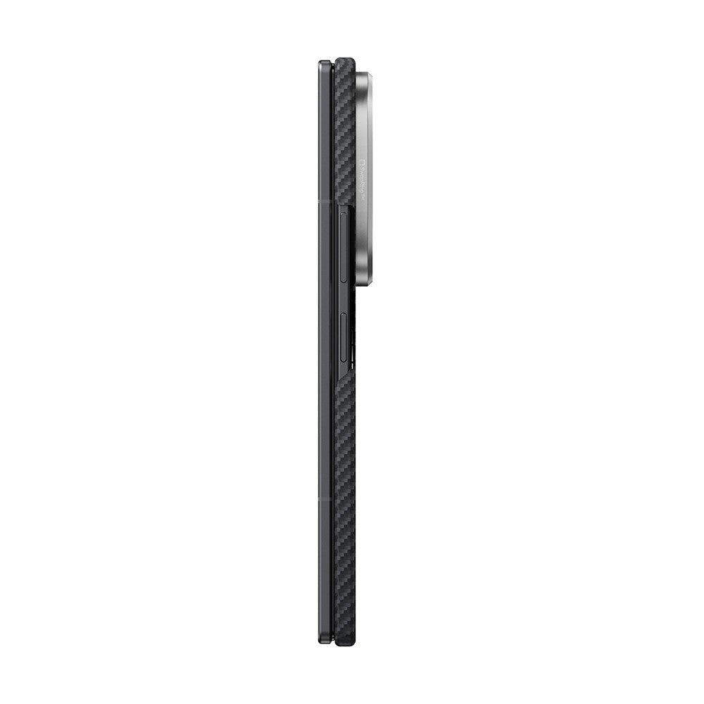 Galaxy Z Fold 8 Ultra Kılıf M-safe Şarj Özellikli 600D Aramid Karbon Fiber Pitaka Edge Serisi Black-Grey Twill Kapak