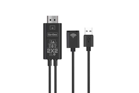 Go Des GD-8276 Wireless Display Dongle Phone Full HDTV Kablo Siyah