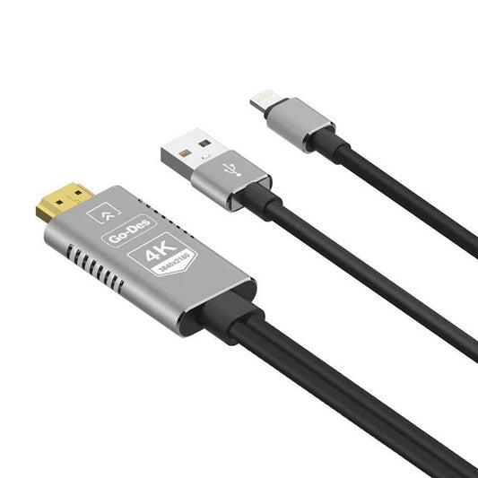 Go Des GD-8278 Lightning HDTV Kablo Siyah