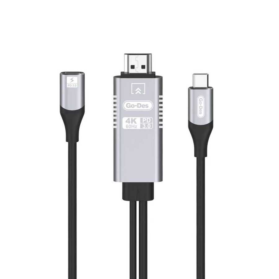 Go Des GD-8770 Type-C To HDMI Kablo Siyah