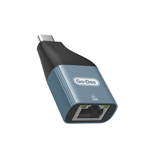 Go Des GD-CT061 RJ45 to Type-C Ethernet Dönüştürücü OTG 100Mbps Siyah