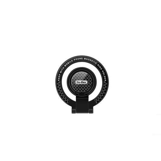 Go Des GD-G096 M-safe Şarj Destekli Standlı Magnetik Yüzük Tutucu Aparat Siyah