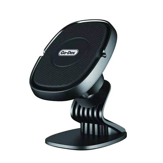 Go Des GD-HD666S Güçlü Magnetik 360° Dönebilen 2in1 Havalandırma ve Düz Zemin Araç Telefon Tutucu Siyah