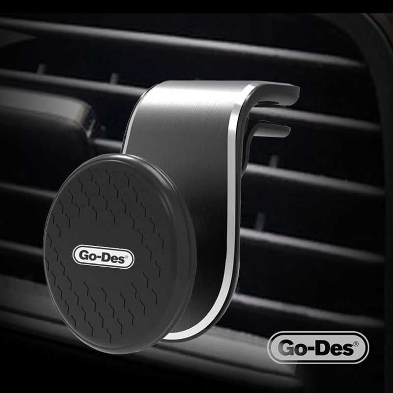 Go Des GD-HD676 L-Shaped Magnetik Araç Telefon Tutucu Gri