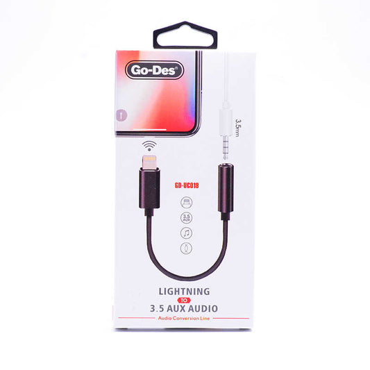 Go Des GD-UC019 Lightning To 3.5mm Dönüştürücü Gri
