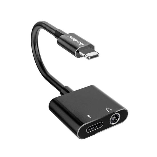 Go Des GD-UC026 2 in 1 Lightning Adaptör Siyah