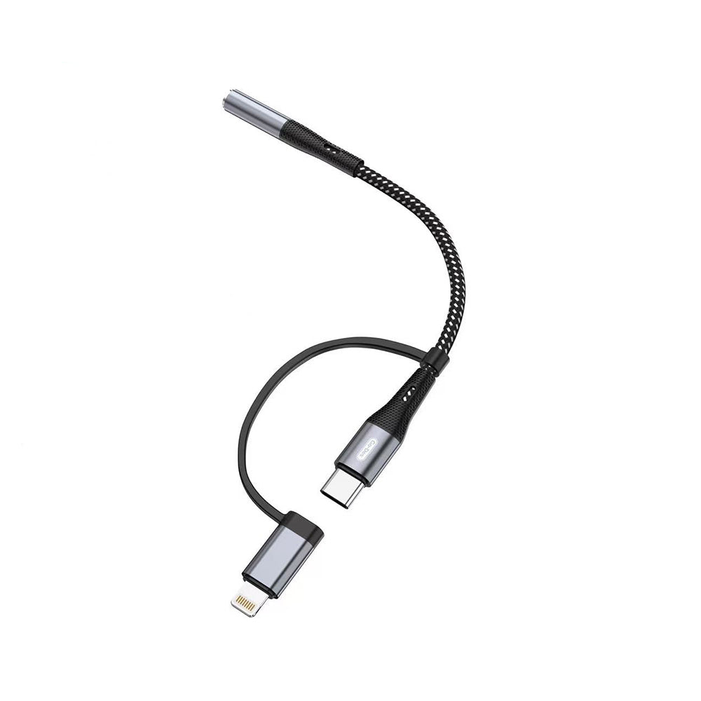 Go-Des GD-UC173 3.5mm Jack Girişli Type-C ve Lightning 2in1 Ses Kablosu