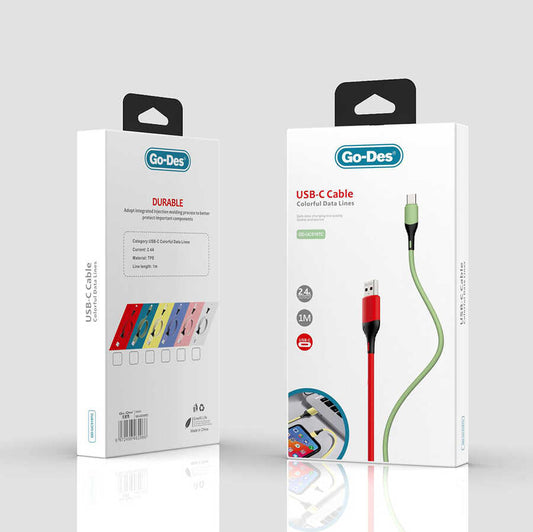 Go Des GD-UC519 Type - C Usb Kablo Yeşil