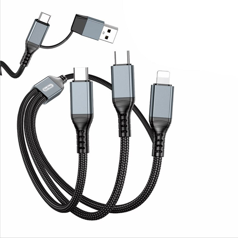 Go Des GD-UC806 3in2 Lightning – Type-C – Type-C Hızlı Şarj Kablosu 100W 1M