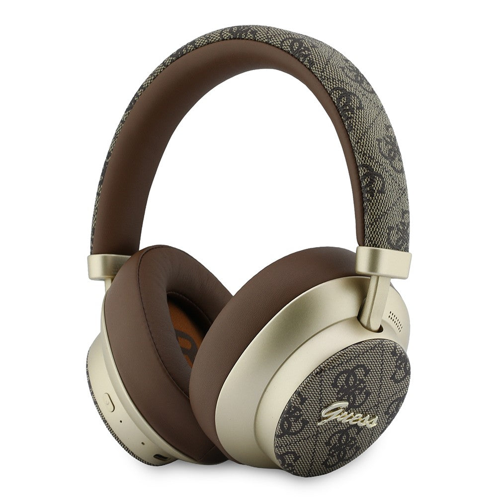 Guess Orjinal Lisanslı ENC PU 4G Desenli Metal Logolu Kulak Üstü Bluetooth Kulaklık v5.4