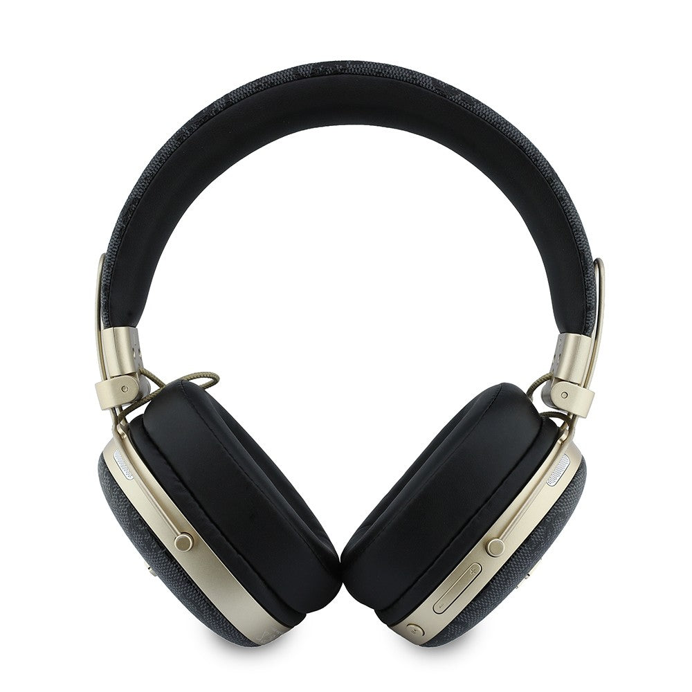 Guess Orjinal Lisanslı ENC Teknolojili PU 4G Desenli Script Logolu Kulak Üstü Bluetooth Kulaklık v5.4