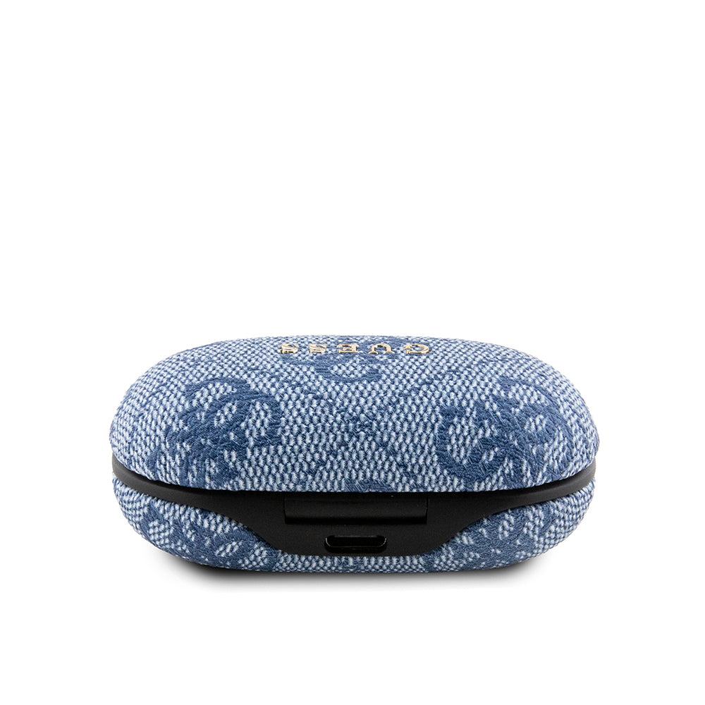 Guess Orjinal Lisanslı Klasik Metal Yazı Logolu TWS Kulak İçi Bluetooth Kulaklık Kahverengi