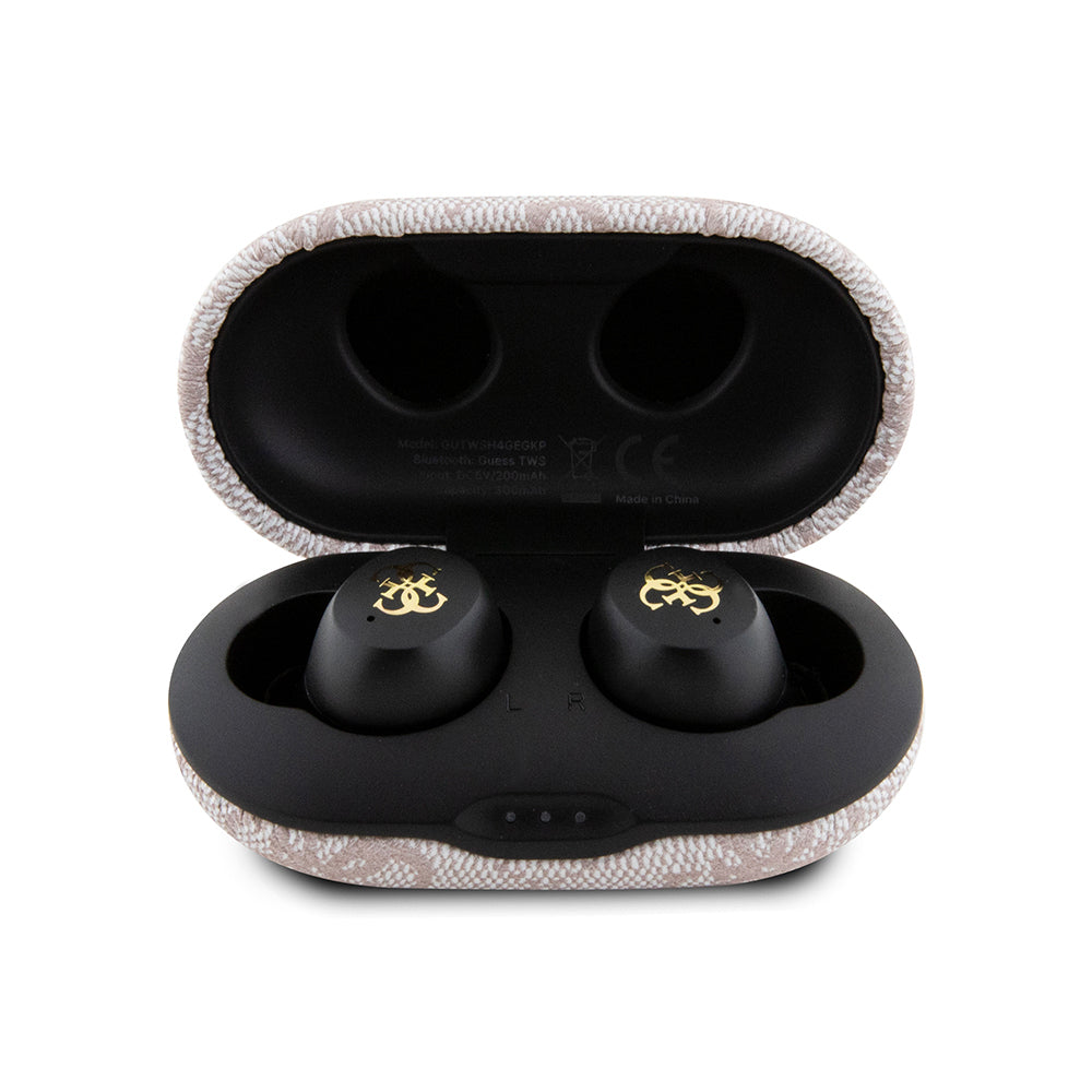 Guess Orjinal Lisanslı Klasik Metal Yazı Logolu TWS Kulak İçi Bluetooth Kulaklık Mavi